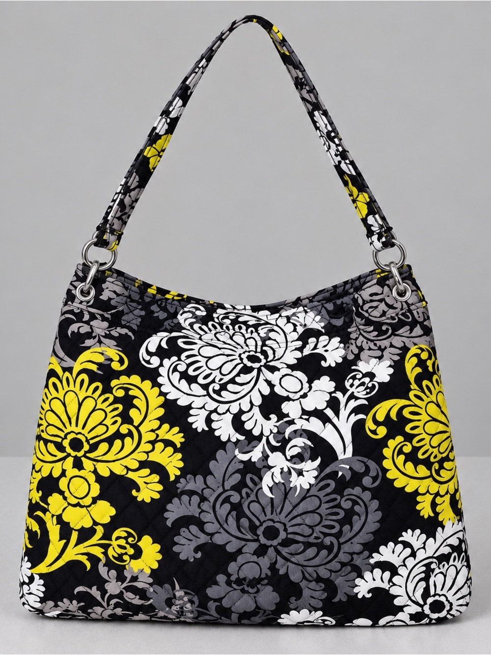 Vera Bradley Holiday Tote Baroque Floral Quilted Cotton Shoulder Bag
